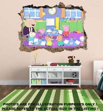 Peppa Pig Wall Stickers Baby Kids Bedroom Nursery Decor Art Mural Decal