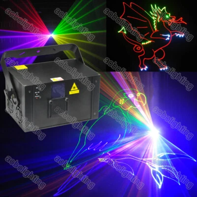 2W RGB ILDA animation laser light DJ nightclubs party laser show 20kpps Galvo - Image 1 of 4