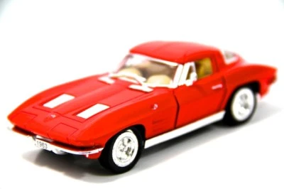 Kinsmart 5" 1963 Chevy Chevrolet Corvette Stingray Diecast Model Toy 1:36 Red - Image 1 of 4