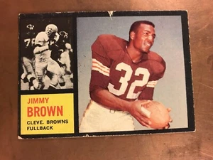 Jimmy Brown 1962 Topps #28, HOF, 3 nice corners, 1 chipped, off center, VG - Picture 1 of 3