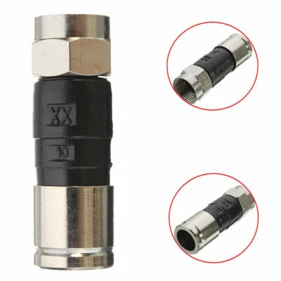 10x RG6 F-Type Compression Snap Seal Plug Connector Sky Satellite Virgin Cable - Image 1 of 4