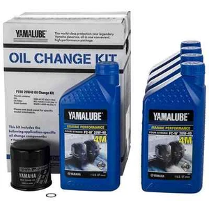 YAMAHA OEM F150 Outboard Oil Change Kit 5- Qt. 20W40 4M Filter LUB-MRNMR-KT-20 - Bild 1 von 2