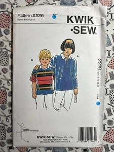 Camisas Kwik patrón de costura 2226 para niños y niñas talla 8-14 FF SIN CORTAR - Imagen 1 de 2