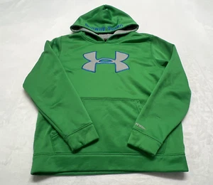 Under Armour Storm Youth Boys M Green Hoodie Sweat Shirt Green & Gray Logo - Picture 1 of 13