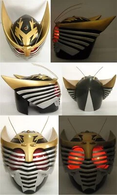 Casco de Cosplay Kamen Rider Ryuki Jinete Enmascarado Resina Máscara LED Fiesta Show Accesorios Foto 1 de 4