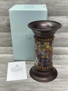 PartyLite GLOBAL FUSION Columna 9” P9300 Mosaico Azulejo Vidrio Pilar Ventas Demo - Imagen 1 de 4