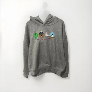NWT Polo Ralph Lauren Bear Winter Icons Logo Fleece Hoodie Gray toddler 2T - Picture 1 of 3