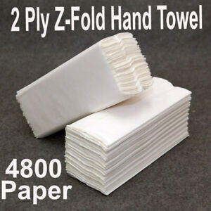 4800 Paper Hand Towels Z fold tissues Multi Fold Premium Quality PACK 2 PLY