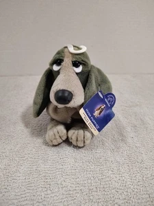 vintage 90s hush puppies special edition green basset hound bean bag plush - Picture 1 of 6