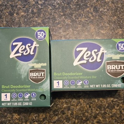 Zest-2 Bars Of Brut Scented Bar Soap 7.05 oz Each....VERY RARE!!!! - Image 1 of 2