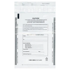 Deposit Bags Security Pocket Bank 9 Inch x 12 Inch (White, 100 Pack) - Bild 1 von 2