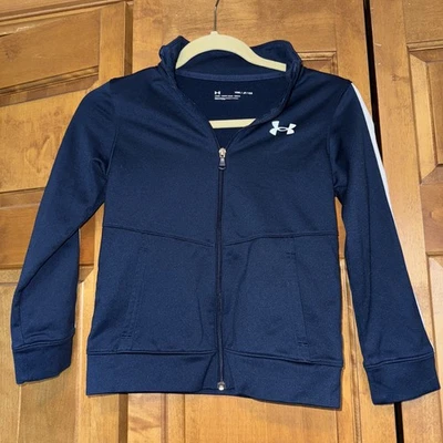Kids Sweatshirt/Jacket Under Armour Navy Full-Zip Size Youth YSM Pre-owned - Image 1 of 4