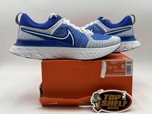 DS New Nike React Infinity Run Flyknit 2 White Hyper Royal Size 9 2021 - Picture 1 of 10