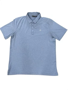Travis Mathew Polo Shirt Men’s Size XL Blue Golf Pullover Stretch Cotton Blend - Picture 1 of 7