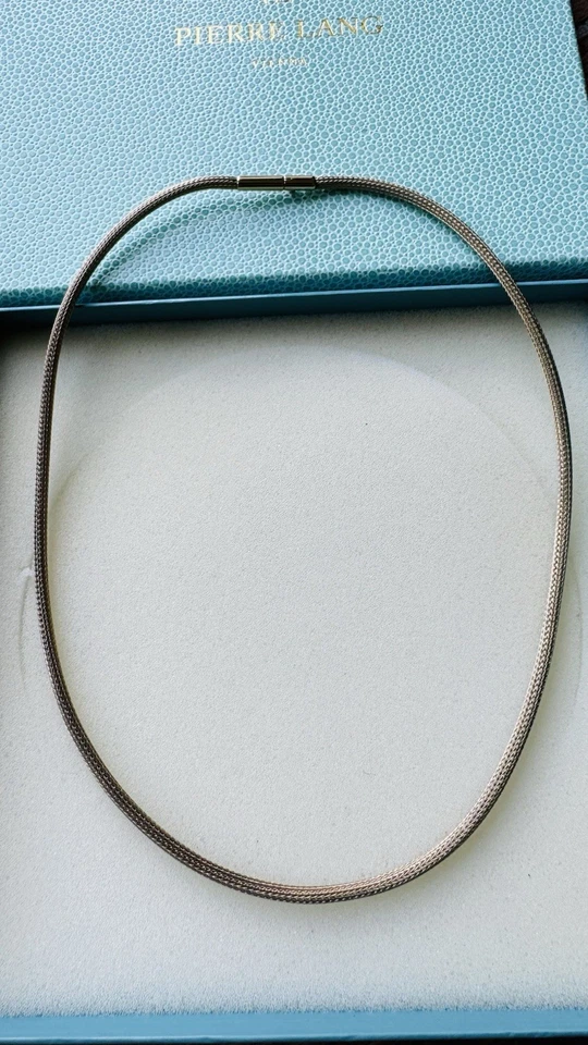 Collana Pierre Lang in maglia catenina opaca/oro 48,5 cm RARA - Immagine 1 di 3