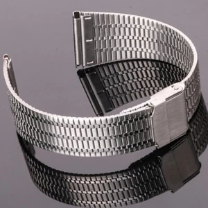 22MM Casio Watch Silver Stainless Steel Strap Metal Bracelet Wristwatch Band NEW - Picture 1 of 4