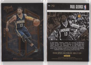 2015-16 Panini Black Gold Bronze Paul George #70
