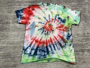 Gildan Shirt Adult Medium Multicolor Tie Dye Shortsleeve 100% Cotton - Picture 1 of 10