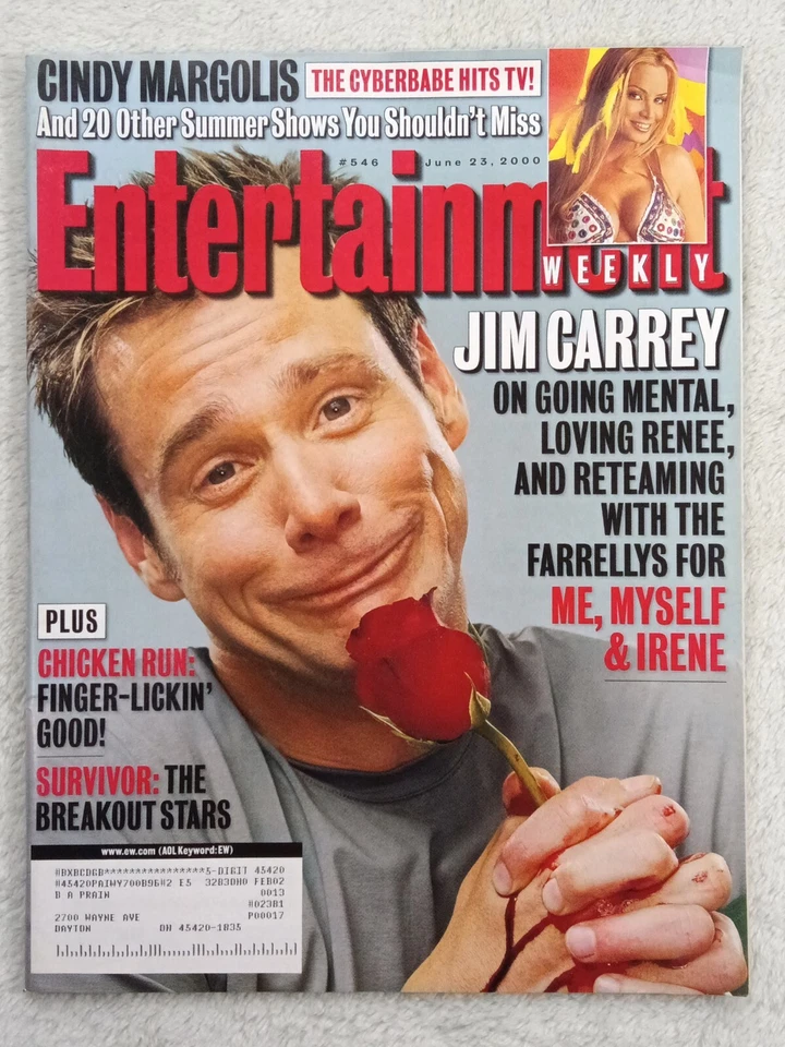 Entertainment Weekly Magazine June 23 2000 # 546 Jim Carrey Irene Cindy Margolis Foto 1 de 4