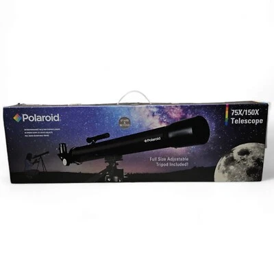 POLAROID (IT-160X) 75X/150X Refractor Telescope With Full Size Adjustable Tripod - Image 1 of 4