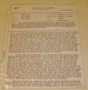 1940 Universal Studios document TIGHT SHOES Damon Ruayon - Picture 1 of 6