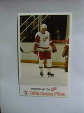 1987--Little Caesars'-DETROIT RED WINGS-#5-Darren Veitch Postcard.