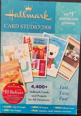 HALLMARK Grandes Tarjetas Fotográficas Calendario Invitaciones Arte Papelería 3D CD-ROM  Foto 1 de 4