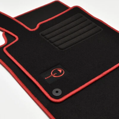 Mattenprofis Velours Edi Fußmatten für Smart Fortwo 451 ab Bj.2007 - 2014 rot
