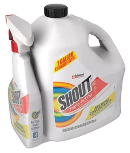 Shout Triple-Acting Laundry Stain Remover 128 fl. oz. refill + 22 fl. oz trigger - Picture 1 of 1