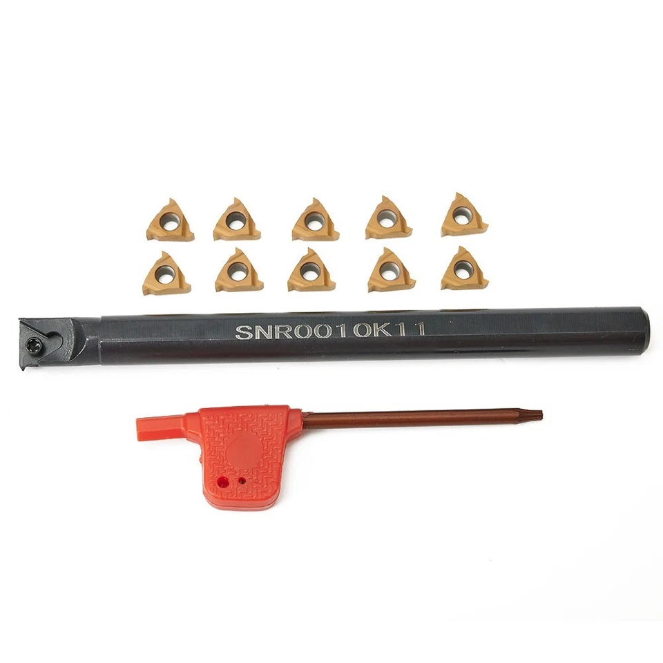 UK-Tornio Filettatura Barra Alesatrice Inserti Porta Utensili da Taglio SNR0010K - Immagine 1 di 4