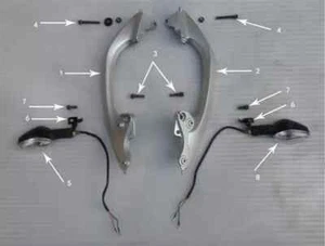 Hawk 250 Bracket for rear turn light and rear armrest (Please see #6 for image) - Picture 1 of 1