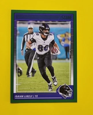 Isaiah Likely - Ravens - 2024 Panini Score NFL Football - Green Parallel - #21 - Image 1 of 2