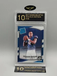 2017 Panini Donruss Optic Texans DESHAUN WATSON #195 rookie graded mint LRG 10 - Picture 1 of 2