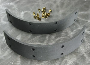 REAR BRAKE SHOE LININGS HARLEY FL FLH FX SHOVELHEAD PANHEAD 1963-1972 - Picture 1 of 1