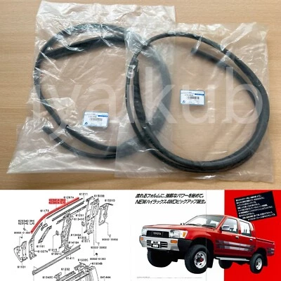 para Toyota Hilux LN85 YN85 camioneta pickup 4D puerta techo goteo riel lateral sello de goma Foto 1 de 3