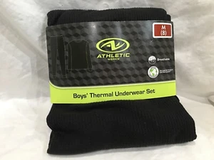 New Athletic Works Boys Youth Thermal Underwear Set Black Breathable 4-5,8,14-16 - Picture 1 of 3