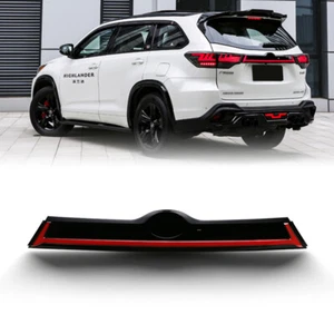 LED Tail Light Cover For Toyota Highlander 2014-2019 Black Rear Door Trunk decor - Picture 1 of 9