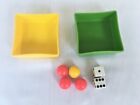 1980 Vintage Pac Man Board Game Replacement Trays Marbles Dice