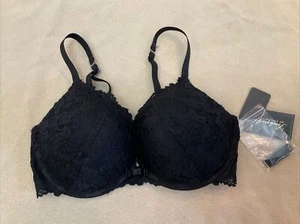 Sujetador Fredericks of Hollywood 36D negro encaje push-up convertible nuevo con etiquetas - Imagen 1 de 6