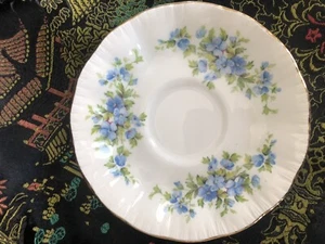 Paragon bone china saucer only  English Flowers Blue Aubretia England Vintage - Picture 1 of 2