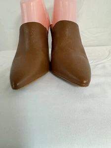 Able Tan Leather Mules Women's Size 7 Slip-on Heel - Picture 1 of 12