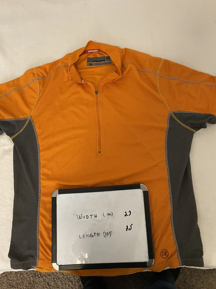 Camisa Novara Para Hombre Bicicleta Ciclismo 1/4 Cremallera Talla XL Bolsillos Traseros Naranja Foto 1 de 4