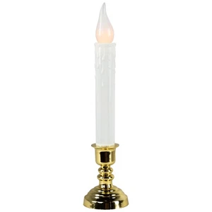 Northlight 8.5" Blanco y Dorado B/O LED Vela Navidad Lámpara Temporizador Automático - Imagen 1 de 5
