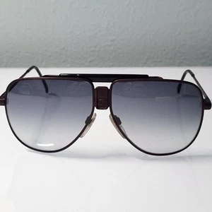Carrera 5569 Vintage Sunglasses 90 Metal Matte Frame Aviator Gradient Lens Italy - Picture 1 of 22