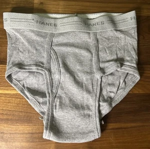 Hanes Vintage Boys Briefs Gray Cotton Size M Men’s Small Comfort Flex - Picture 1 of 4