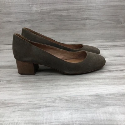 Женские коричневые замшевые туфли-лодочки на каблуках Madewell 8,5 - Изображение 1 из 4