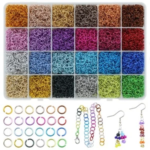 About 7200pcs 24 Colors Jump Rings Jewelry Findings 6mm Jewelry Open Jump Rin... - Picture 1 of 8