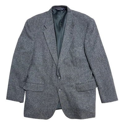 Blazer Lands' End para Hombres 48L Gris Espiga Lana de Cordero Lana Merino Abrigo Deportivo Foto 1 de 4
