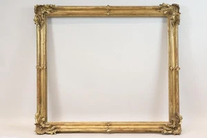 84x75cm Rahmen Gemälderahmen Holz Stuck verziert vergoldet 19.Jhd (BG2566) - Bild 1 von 17