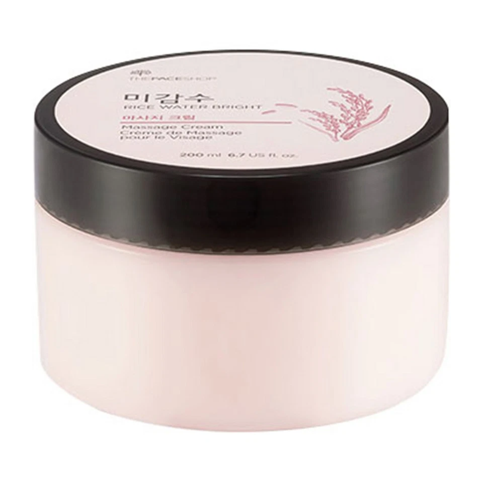 THE FACE SHOP Crema Masajeadora Brillante Agua de Arroz, 200 ml, 1 unidad Auténtica K-Beauty Foto 1 de 4